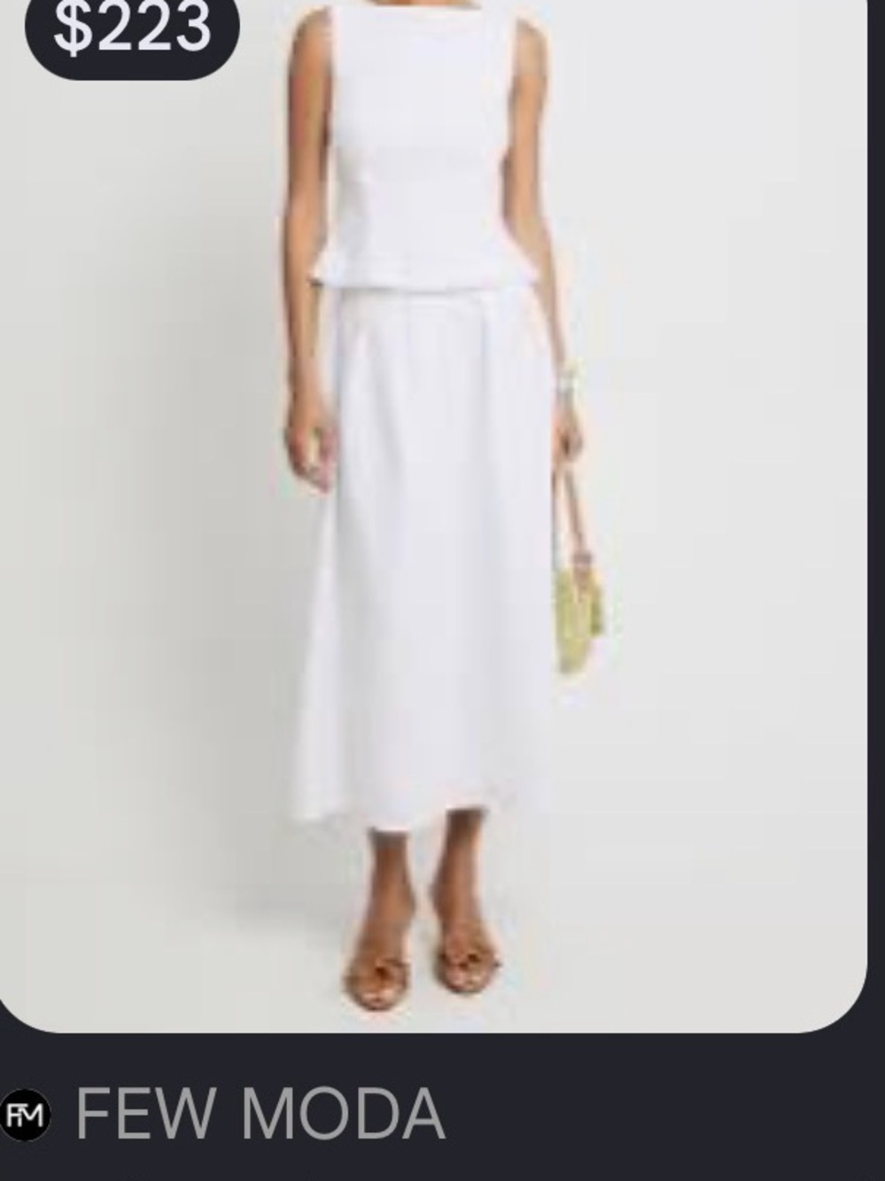Few Moda Aveline White Linen Two-Piece Set – Size 4 NWT - Picture 4 of 10
